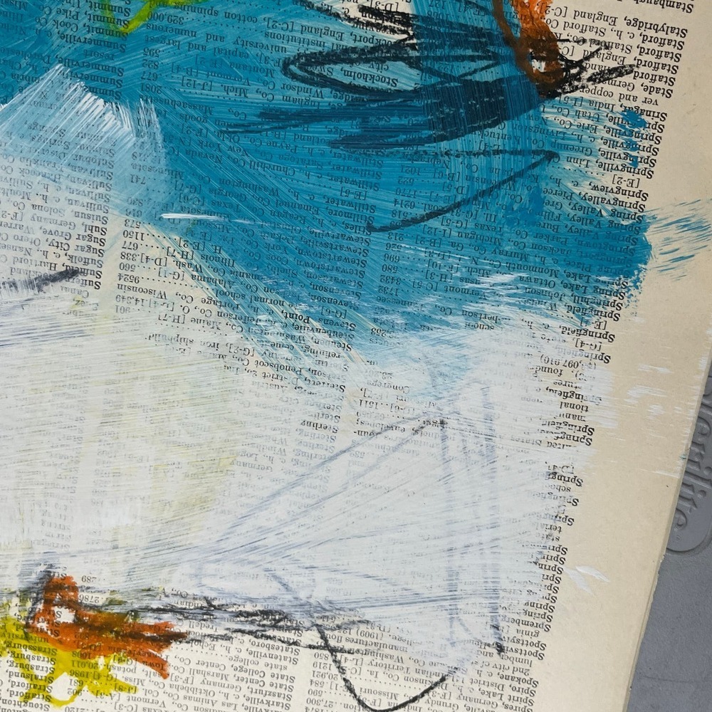 Original Mixed Media Abstract Art Painting 10x13.5” Wanderlust Series #28 - Picture 3 of 5